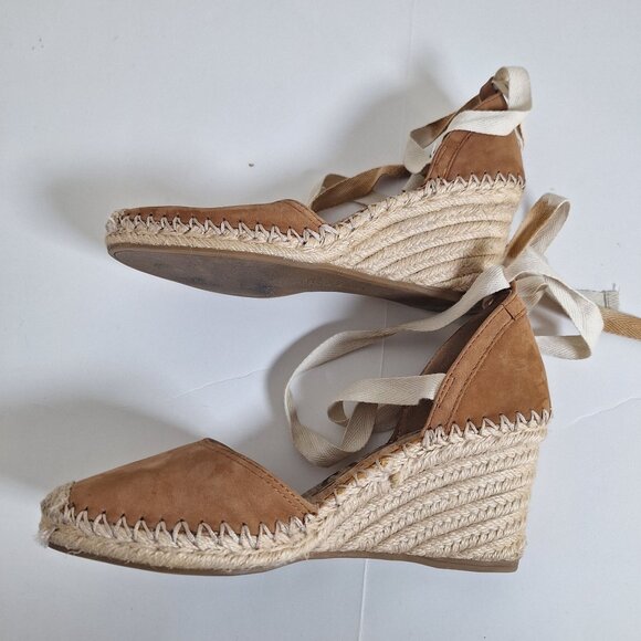 Sam Edelman Patsy suede wedge strap sandals size 8 - Picture 7 of 9